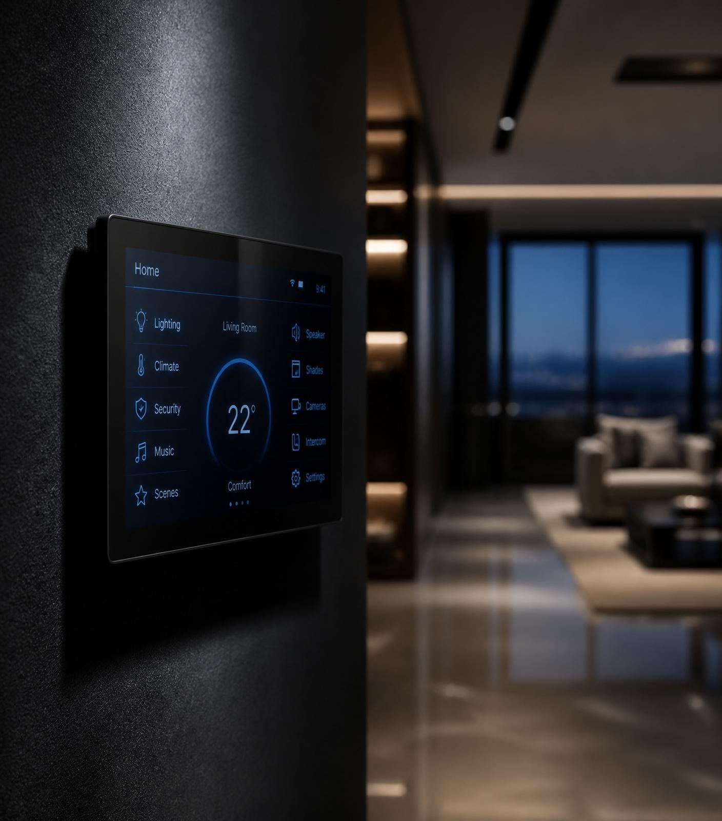 Premium wall-mounted smart home control panel